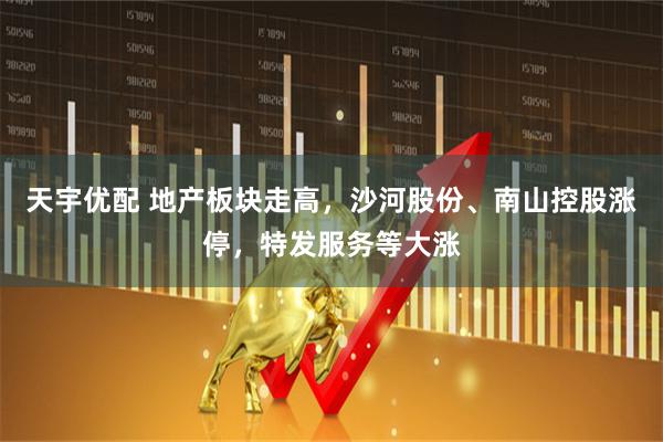 天宇优配 地产板块走高，沙河股份、南山控股涨停，特发服务等大涨