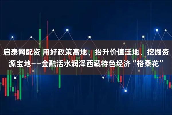 启泰网配资 用好政策高地、抬升价值洼地、挖掘资源宝地——金融活水润泽西藏特色经济“格桑花”